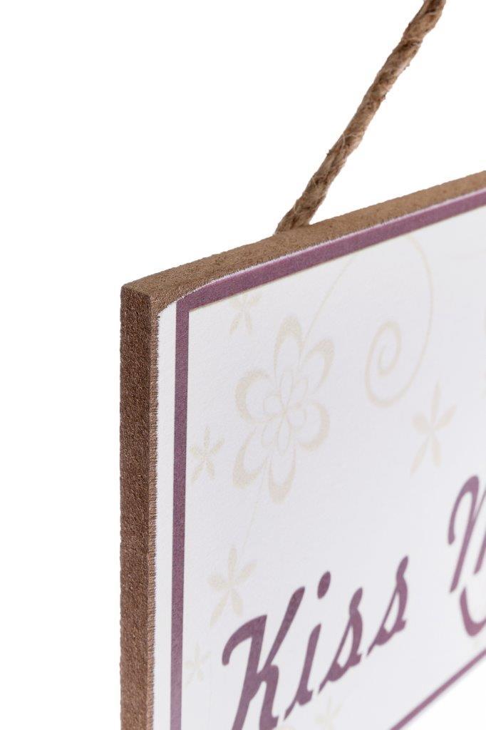 Holzschild - Always kiss me Goodnight - 40x16 cm