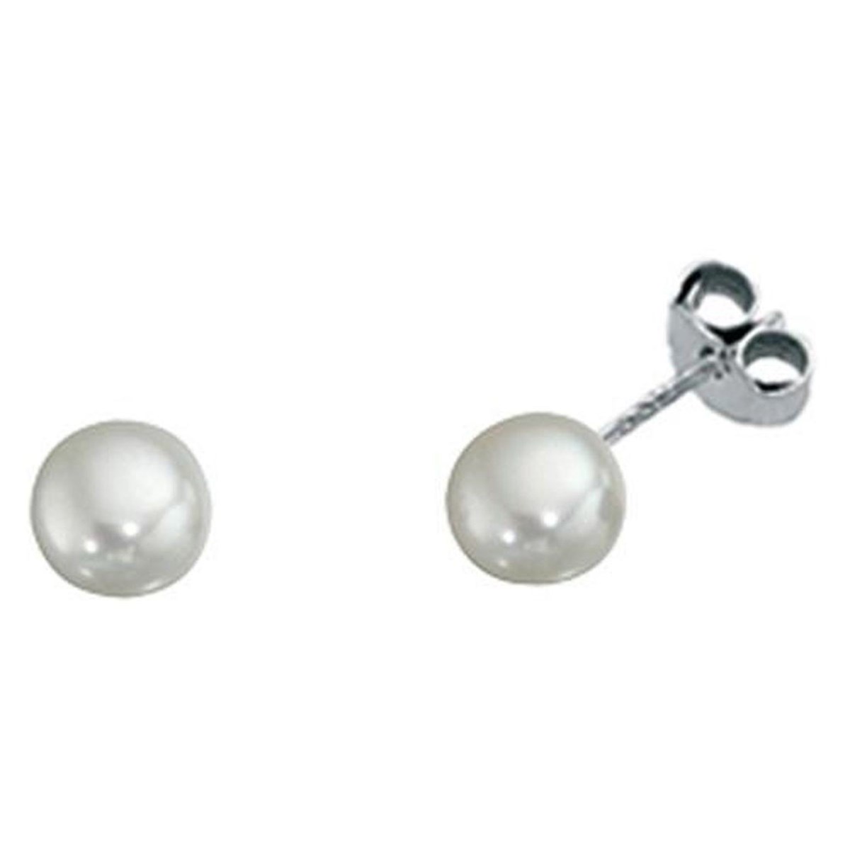 Boucle d'oreille perle en argent 925/1000