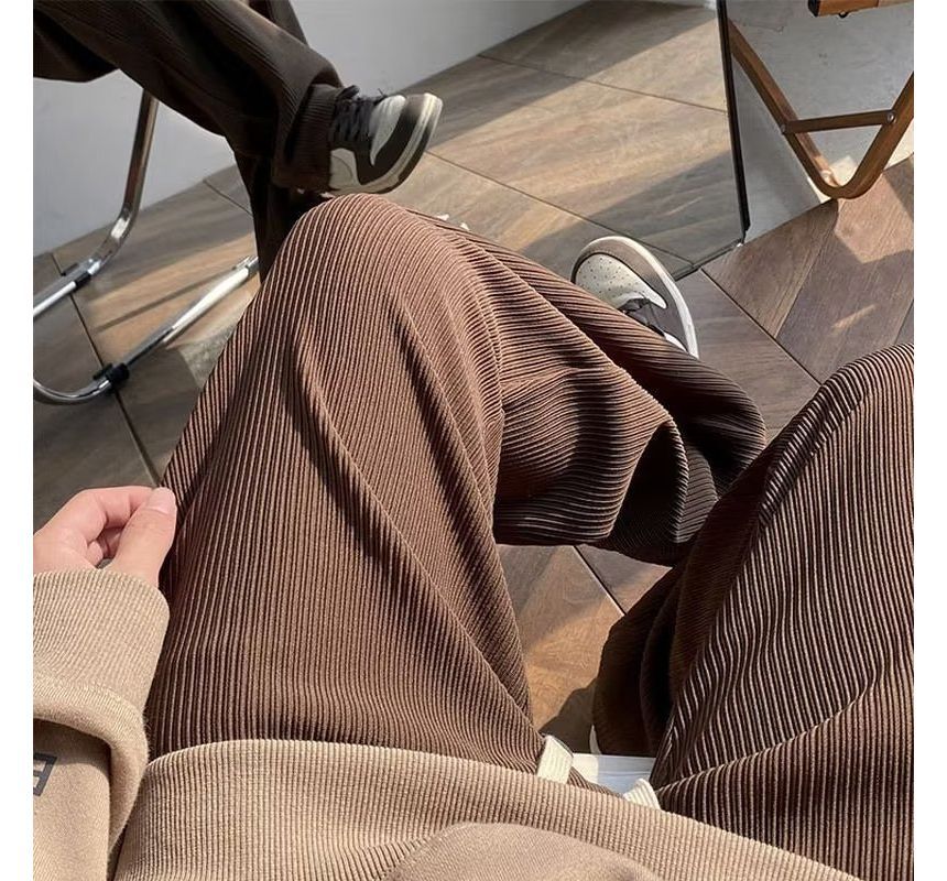 DuckleBeam - Effen broek met trekkoord in de taille en rechte pijpen