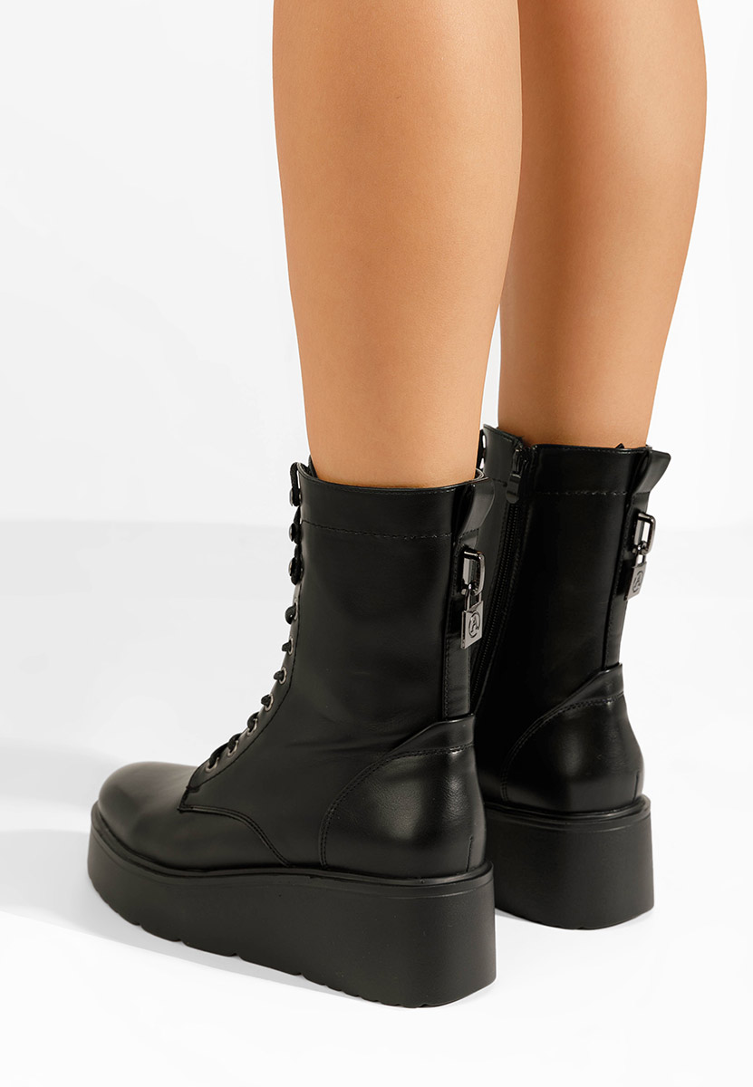 Bottines à plateforme noires Reshima