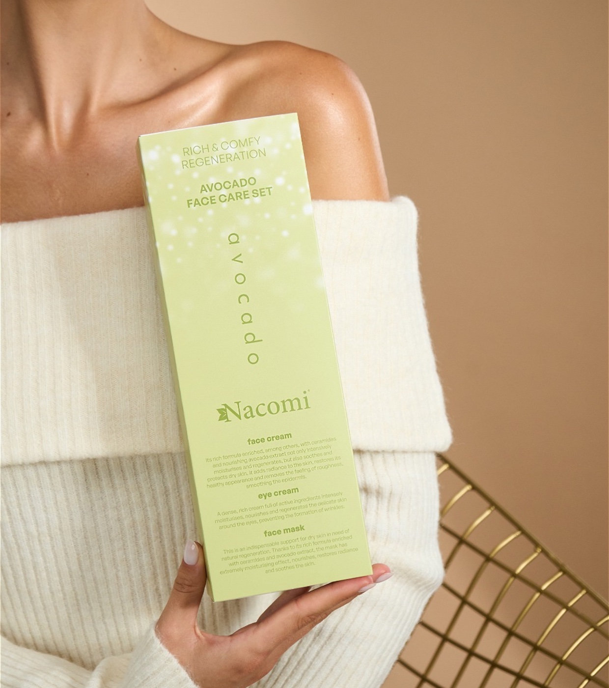 Nacomi - Conjunto de presentes para cuidados faciais - Avocado Rich and Comfy Regeneration