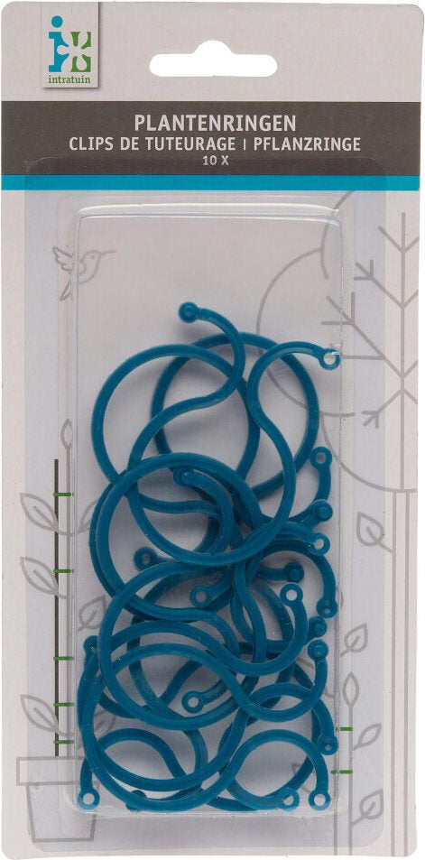 Intratuin plantenclips groot kunststof 20 x 10 x 2 10st