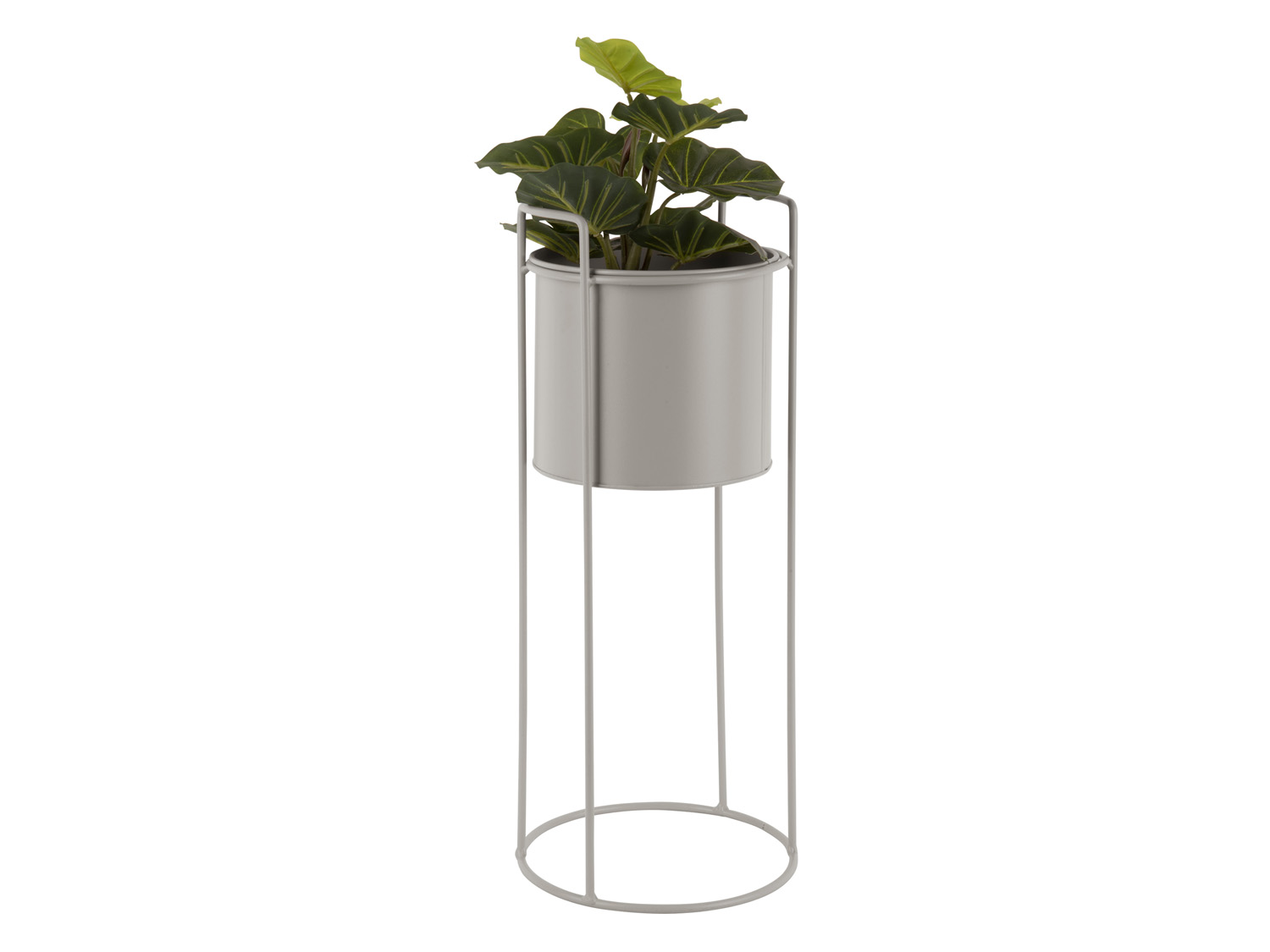 Plant pot set Essence round iron warm grey