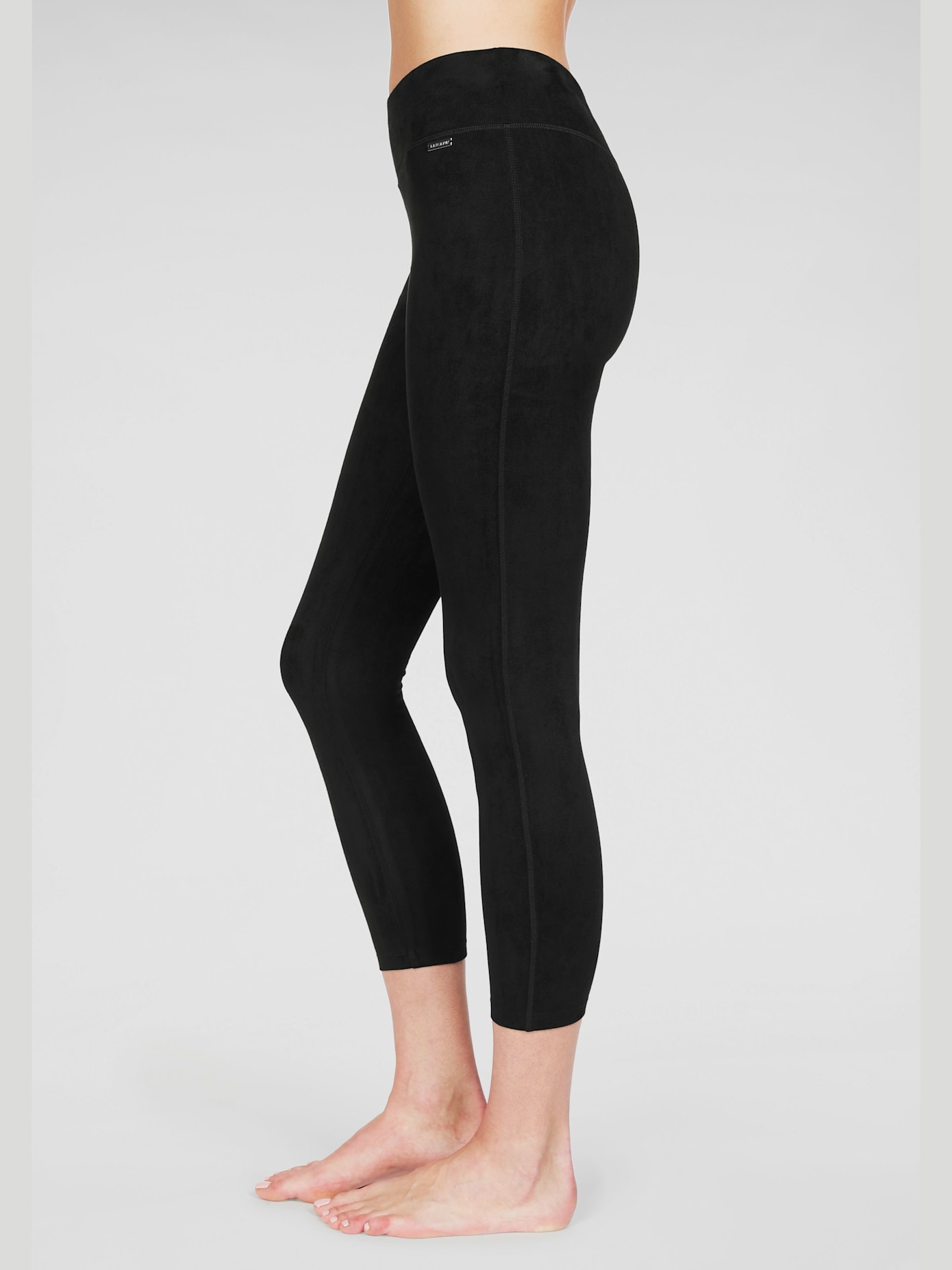 Legging imitation cuir velours