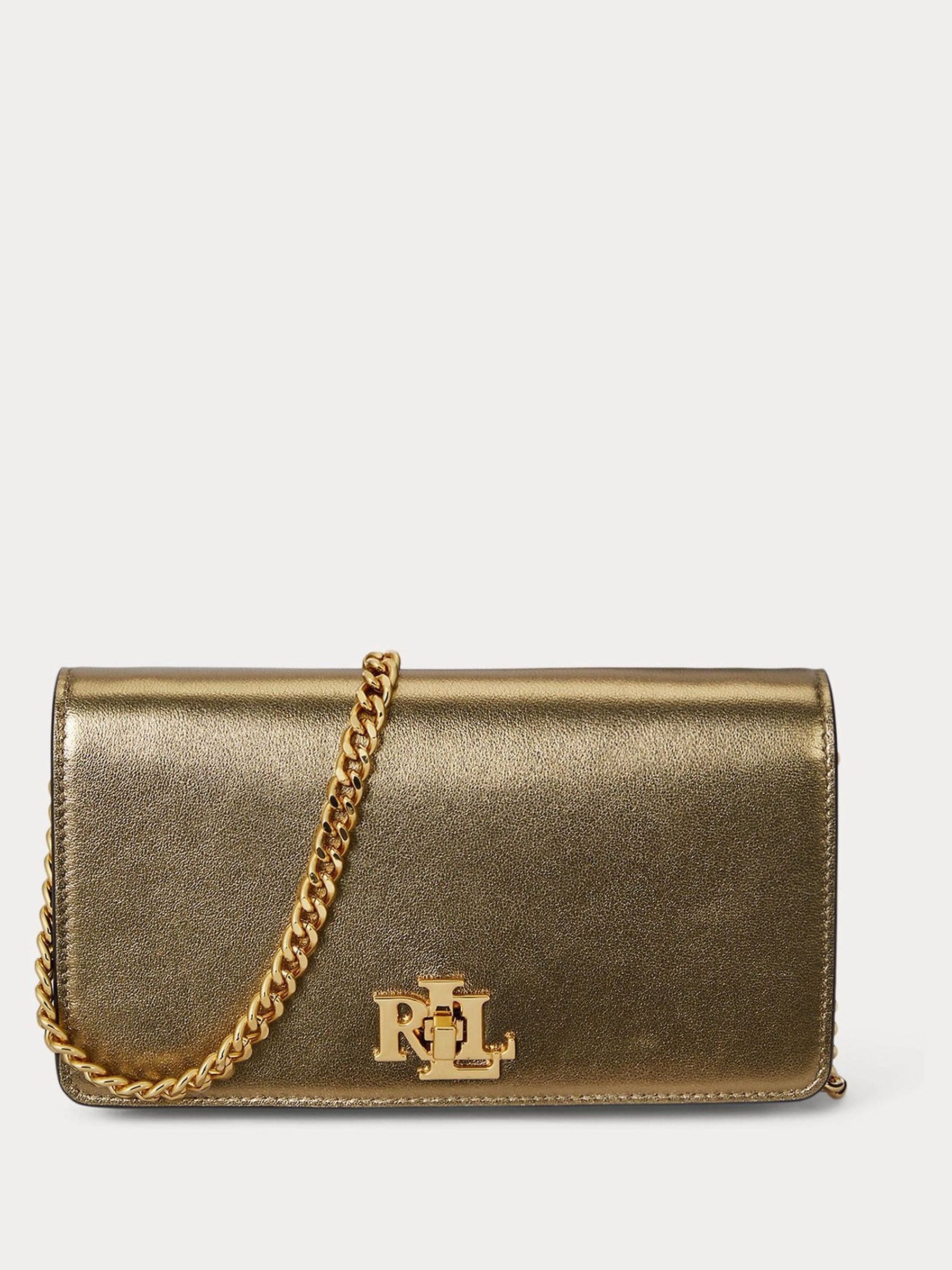 Lauren Ralph Lauren Turn-Lock Tech Case Metallic Cross-Body Bag