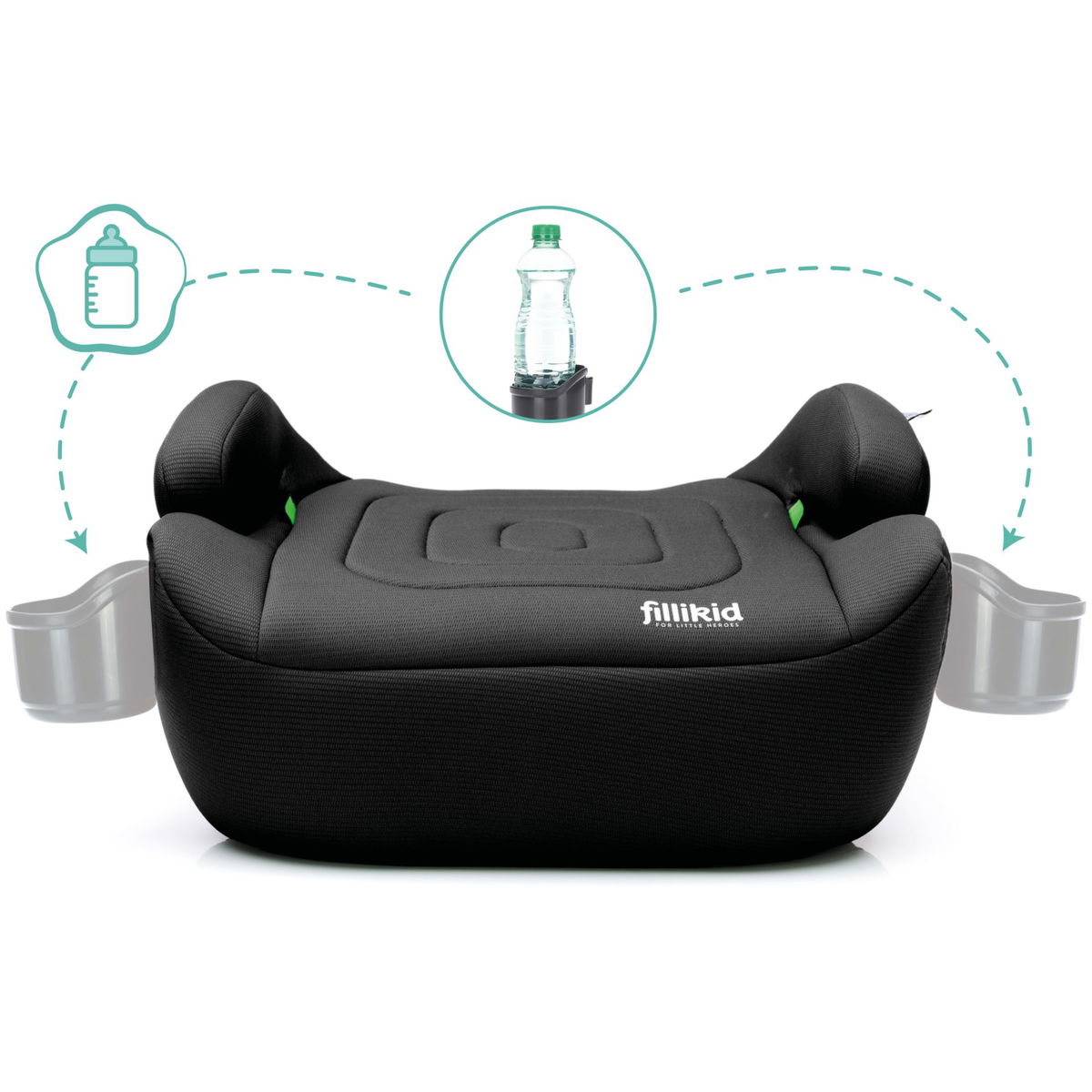 fillikidfillikid   Sitzerhöhung Flip Deluxe Auto schwarz