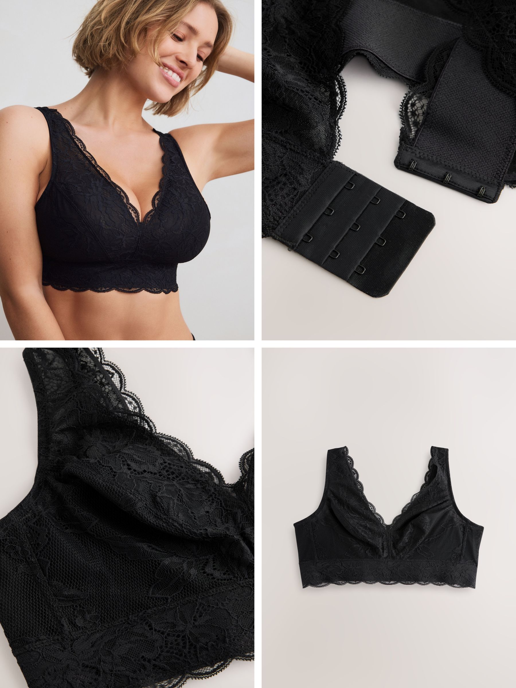 Zwart - Total Support Lace Bra