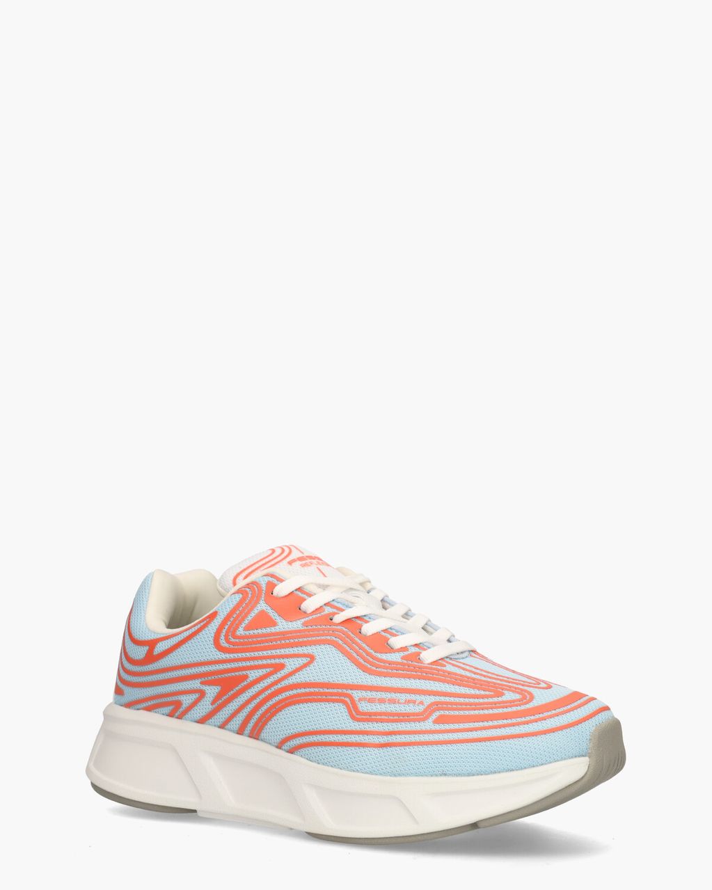 Fessura Run #01 Lichtblauw/Koraalrood Damessneakers
