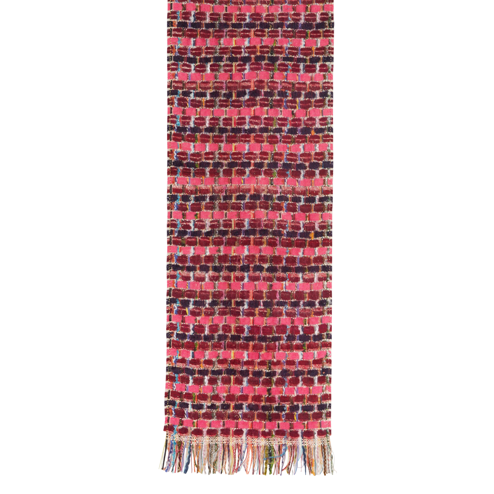 Echarpe à carreaux en laine | Rose