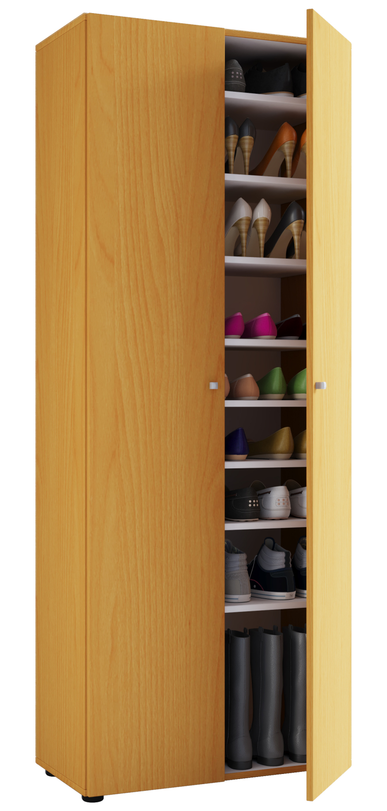 Schuhschrank VANDOL l - Buche - Türen - 71 cm breit