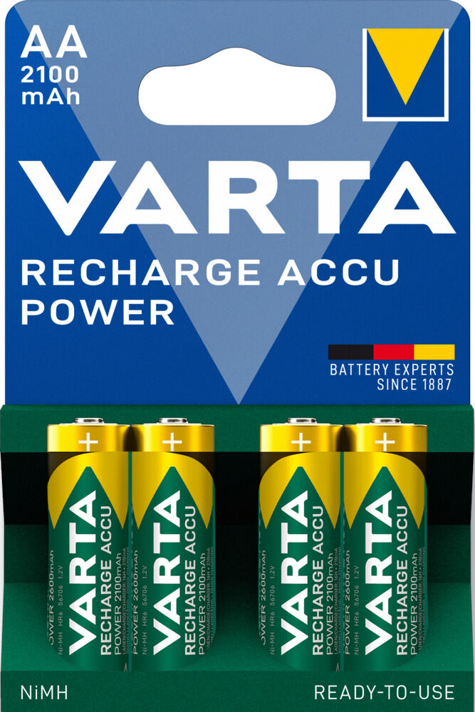 Varta AA 2100mAh Oplaadbaar - Batterij - 4 Stuks