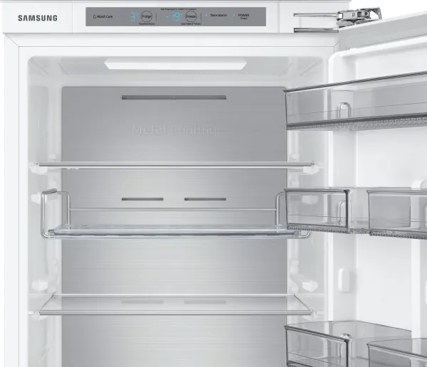 Samsung BRB30705EWW - Køleskab/fryser - bund-fryser - til indbygning - niche - bredde: 55.5 cm - dybde: 56 cm - højde: 193.8 cm - 298 liter - Klasse E - almindelig hvid