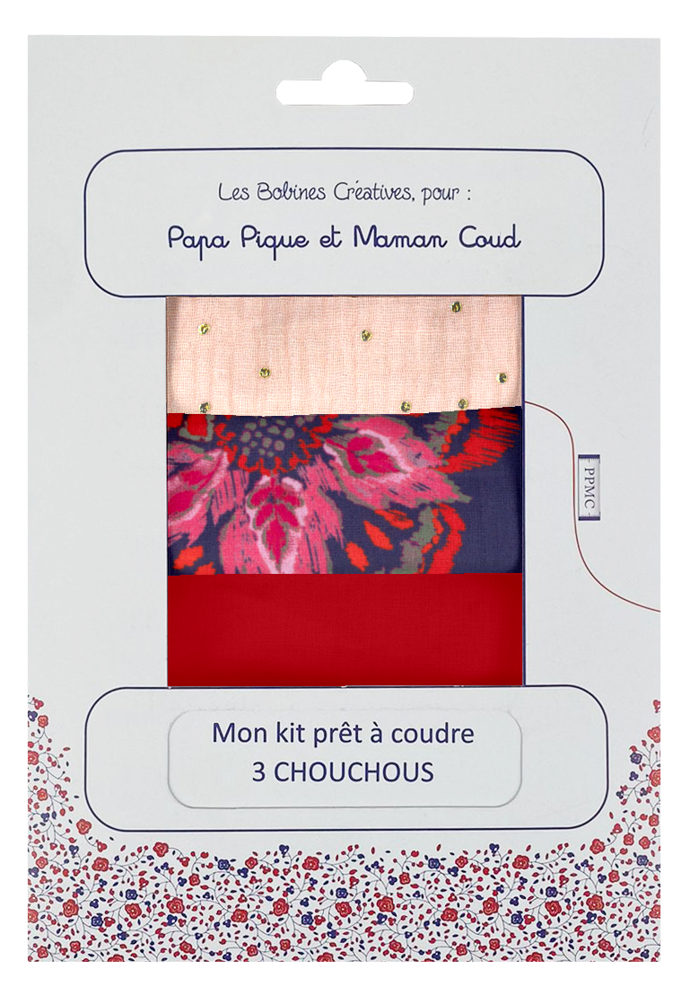 Kit Prêt À Coudre 3 Chouchous Purple D'amour