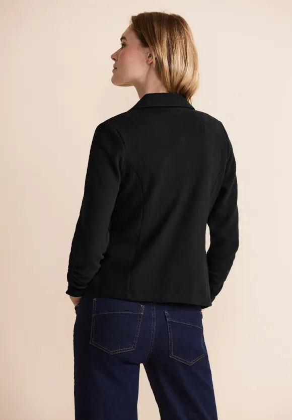 Basic Blazer mit Raffungen - Black