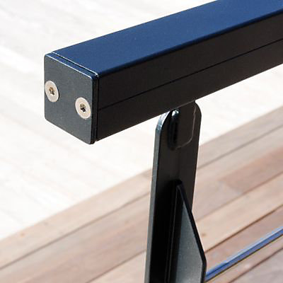 Pack balustre Universo à plat alu noir sablé Kordo 2m