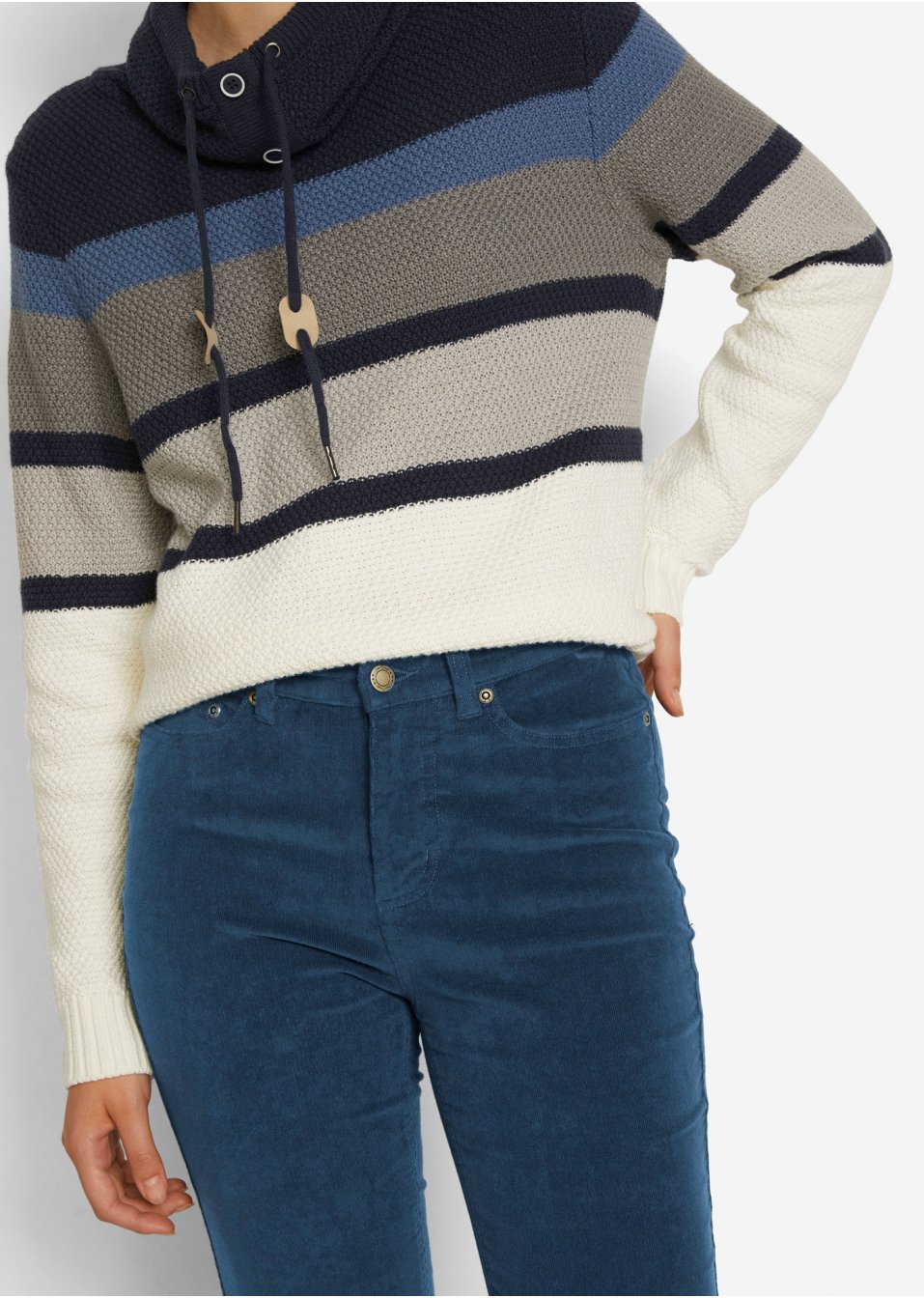 Pantalon velours côtelé avec stretch Skinny