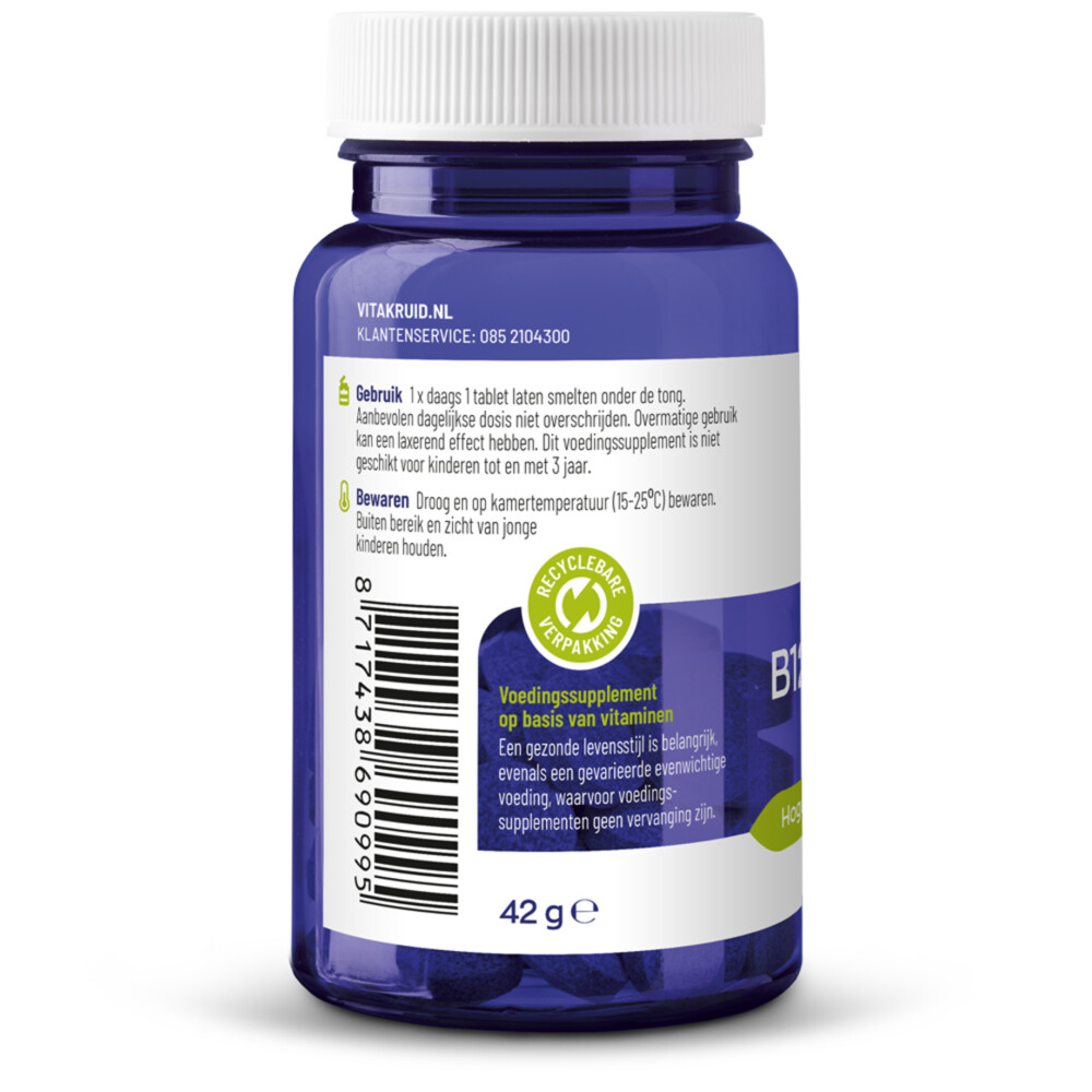 2x Vitakruid B12 Combi 6000 60 tabletten