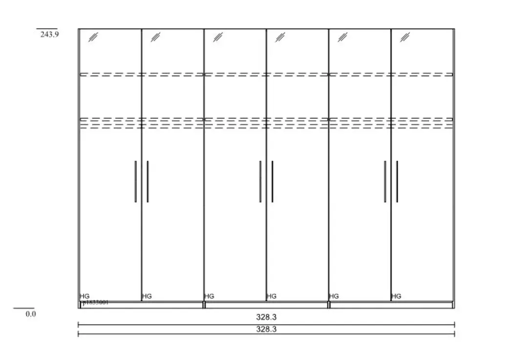 Kleiderschrank Basic 330 x 244 cm