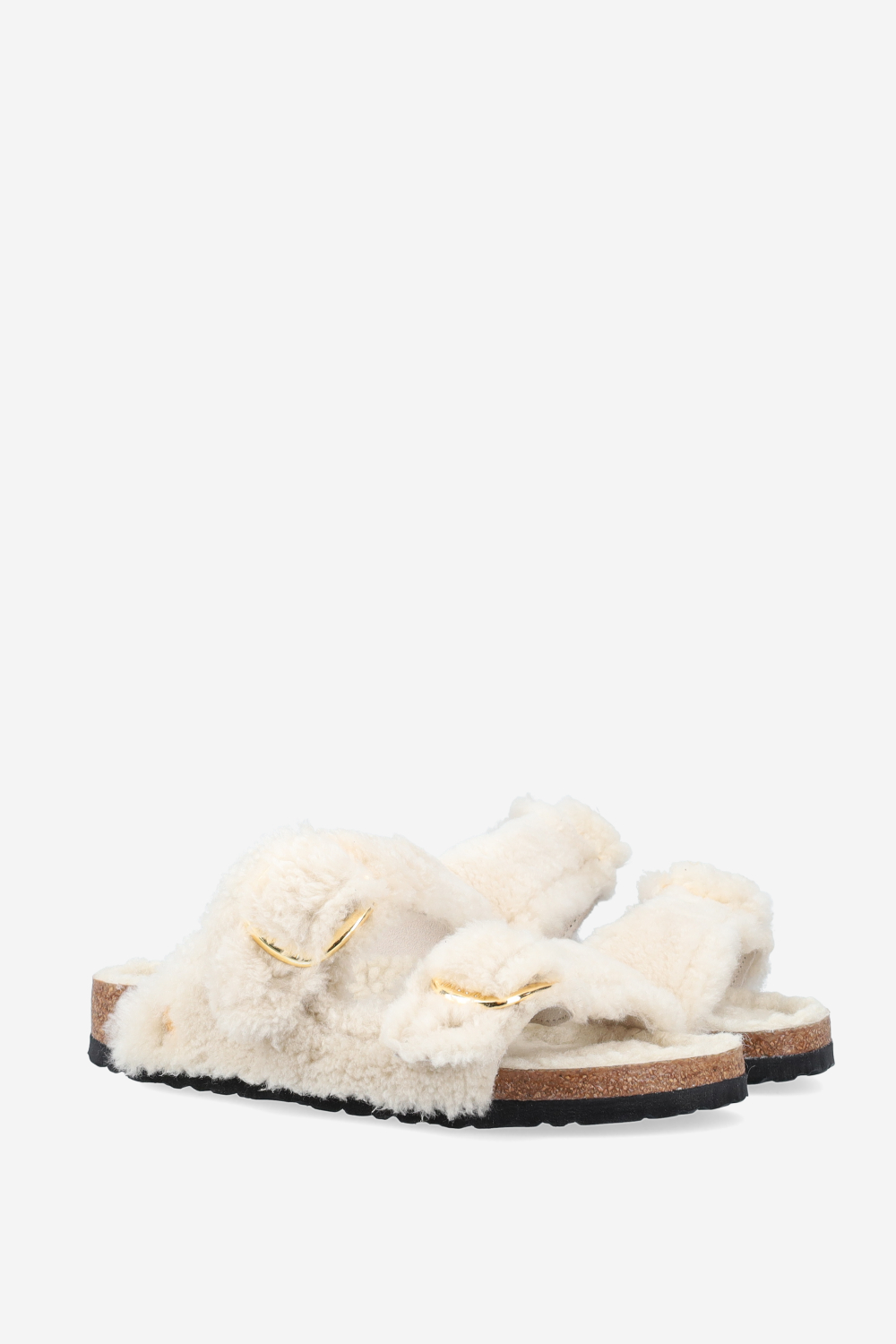 Arizona big buckle fur teddy sandals