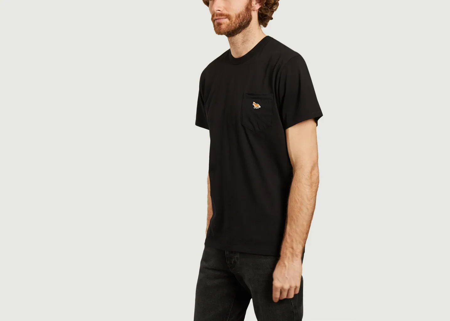 T-shirt Fox Profil patch Maison Kitsuné