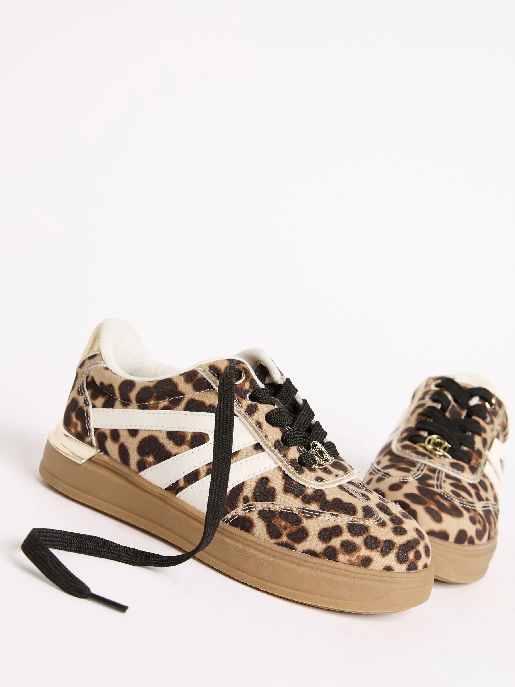 Luipaard - Lipsy Quilted Faux Leather Chunky Gum Sole School Trainers