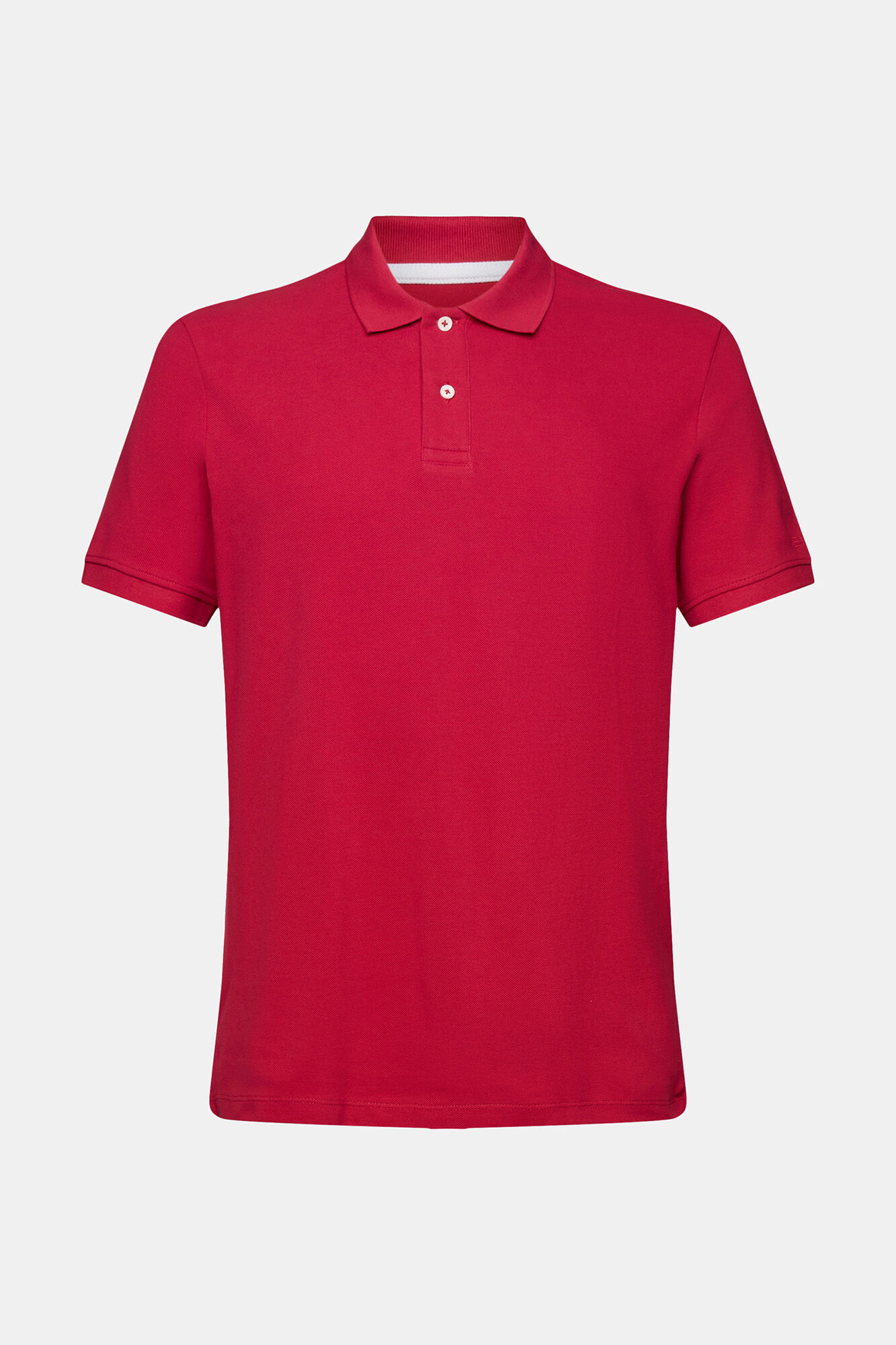 Camisa polo básica em piqué de algodão - Vermelha