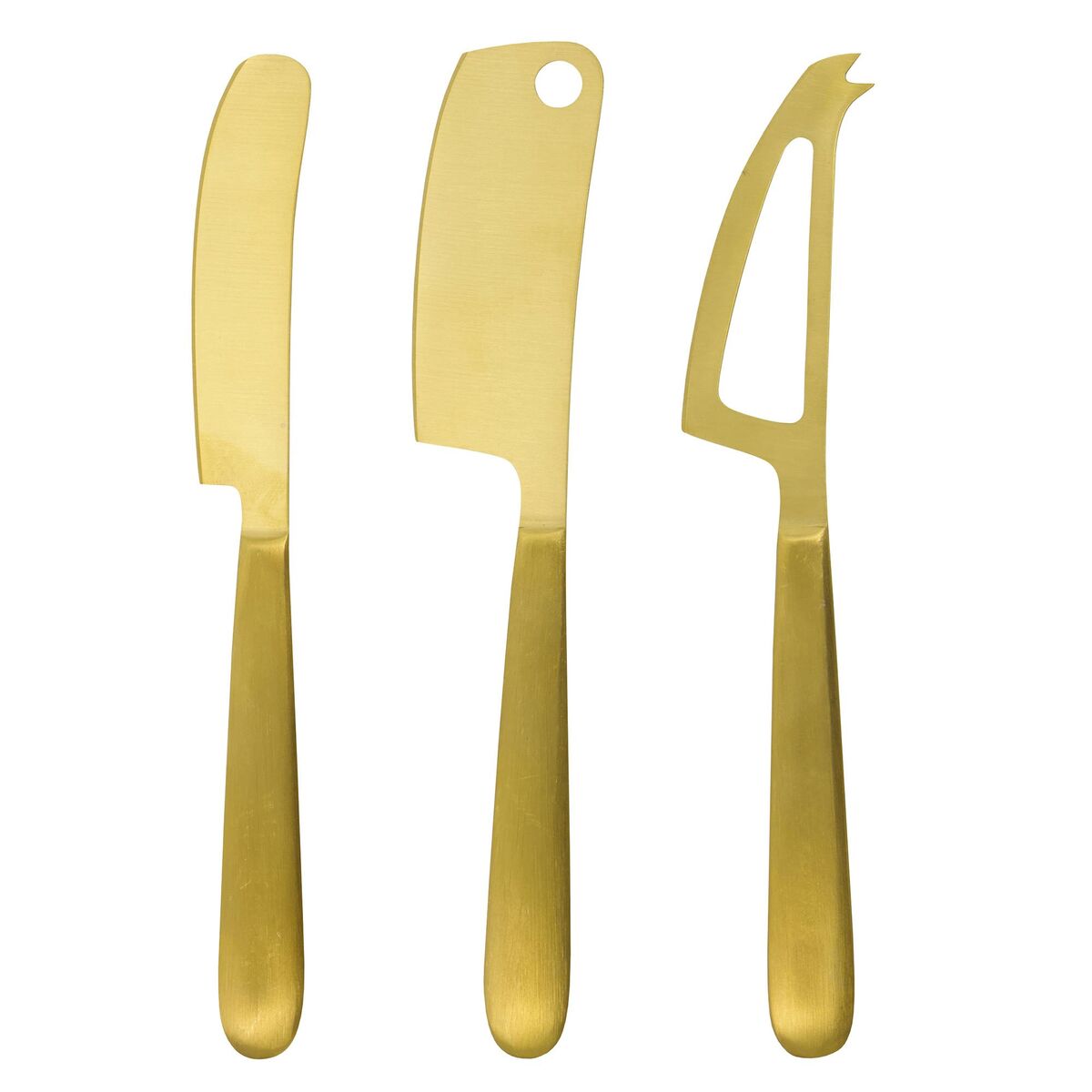 Gyldne ostekniver 3 stk, gull