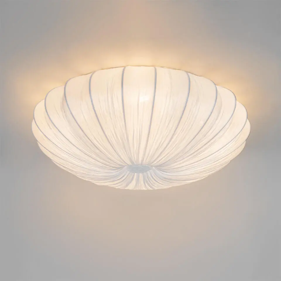 Qazqa plafondlampen plu wit e27