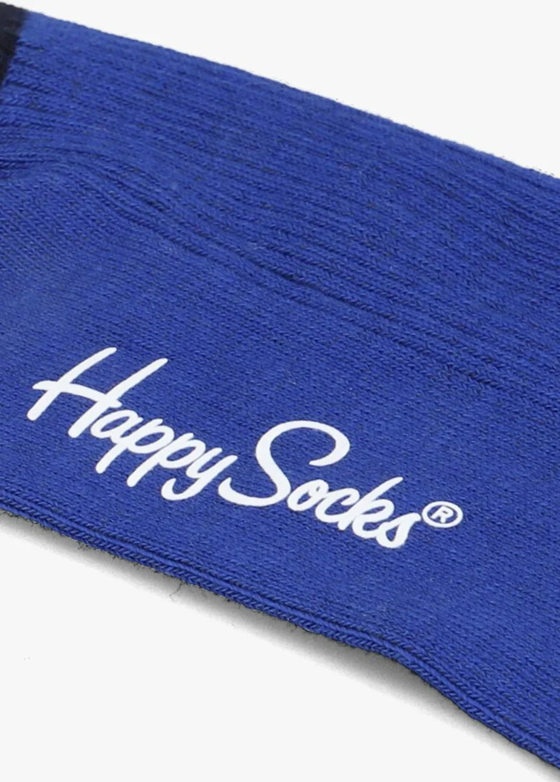 HAPPY SOCKS blauwe happy socks sokken ribbed embroidery car