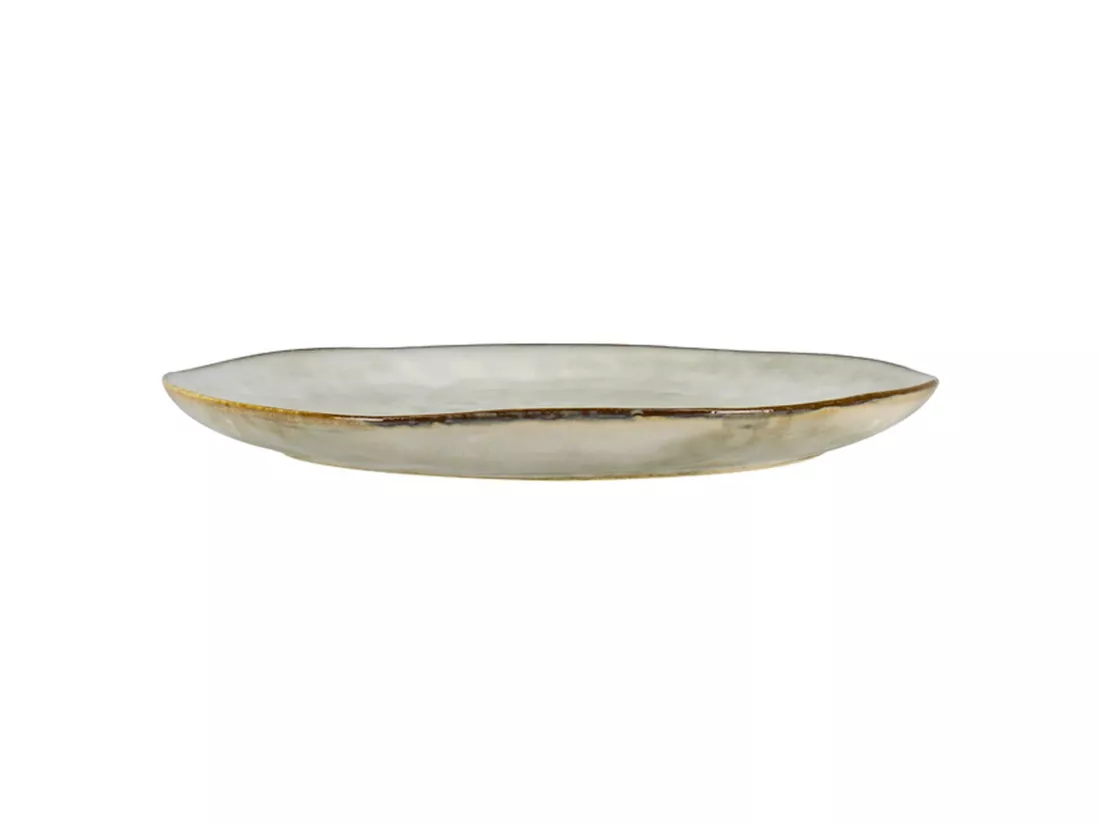 Ogo Living - Lot 6 Assiettes Plates Boral 27.5cm En Gres Beige Clair