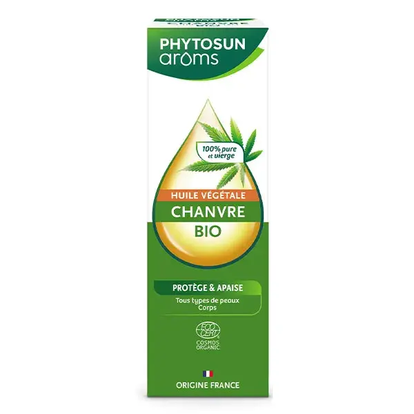 Óleo Vegetal de Cânhamo Orgânico Phytosun Arôms para o Corpo 100% Puro e Virgem 50ml