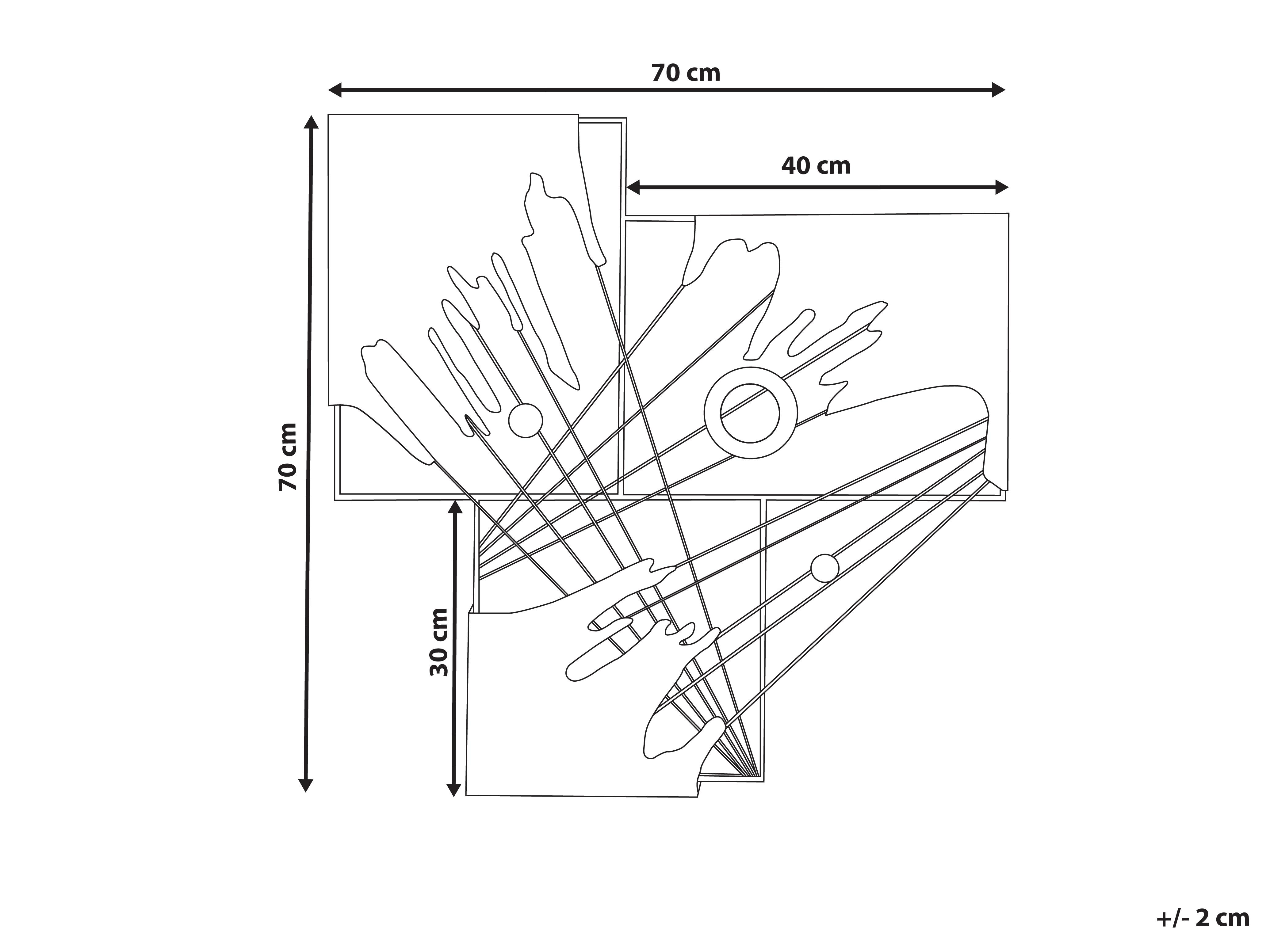 Wanddecoratie BALBRIGGAN Metaal 70 cm Meerkleurig
