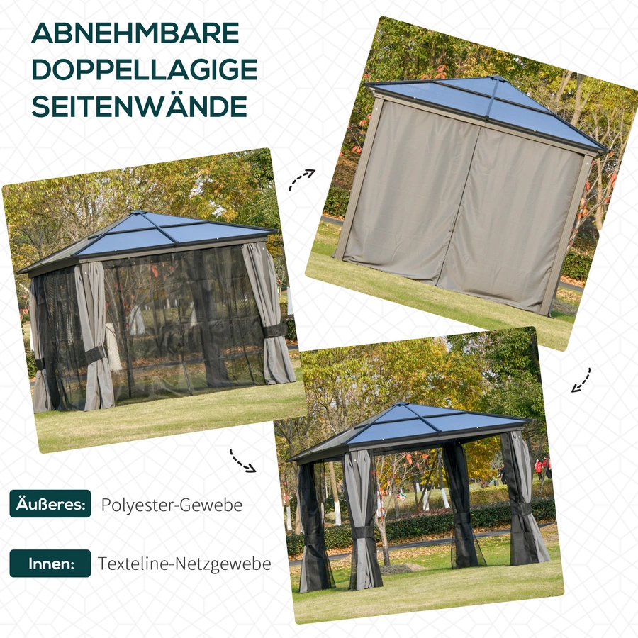 Outsunny Pavillon mit verstärkten Ecken bunt