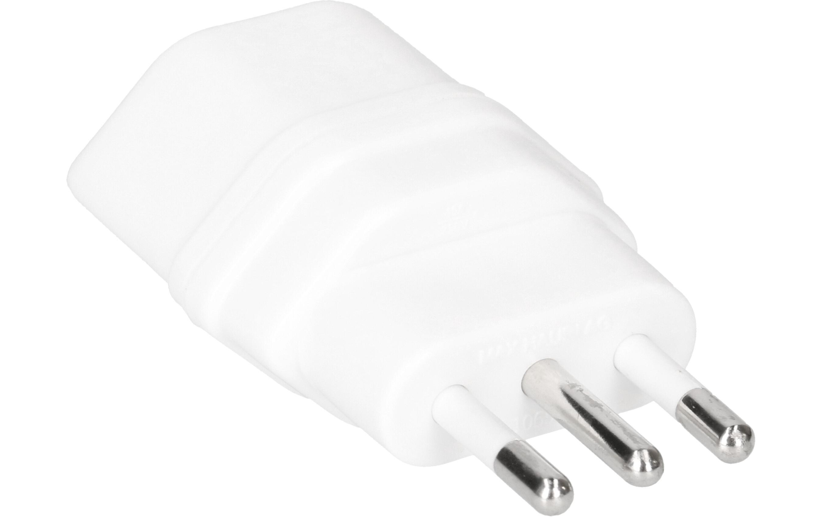 Reiseadapter Italien / Typ 13 3-poligWeisser Netzadapter