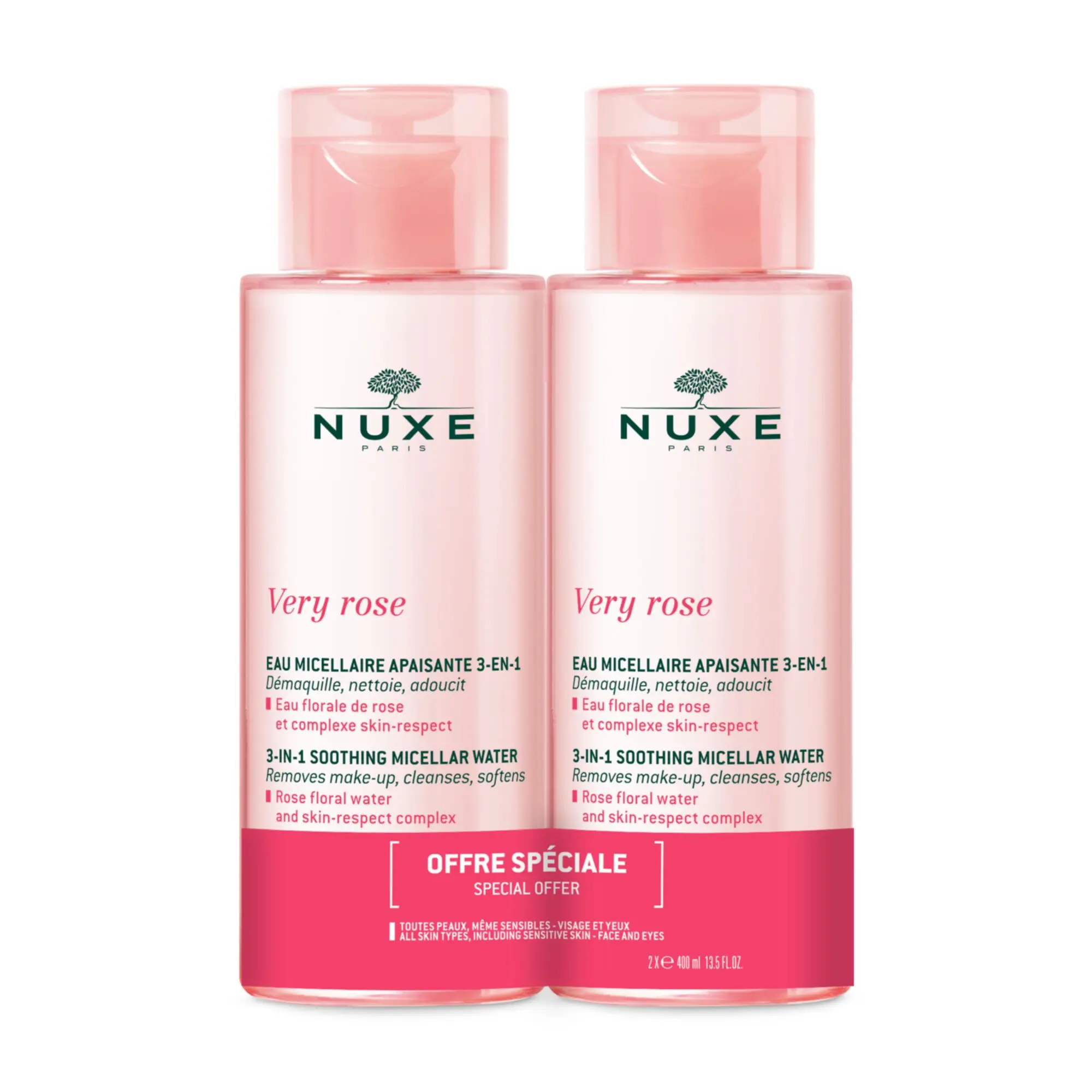 Nuxe - Very Rose Duo Eau Micéllaire 2x400ml - Femme