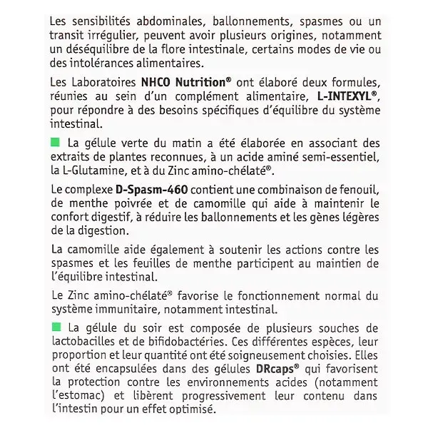 NHCO L-Intexyl 56 gélules