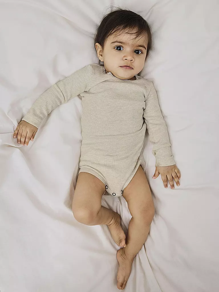 NAME IT Baby Body Langarm beige