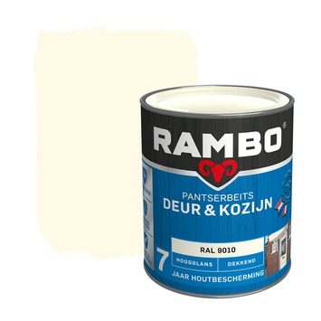 Rambo Pantserbeits Deur & Kozijn hoogglans dekkend RAL 9010 750 ml