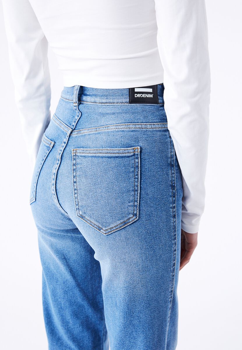 Moxy Straight Cape Sky Worn Hem | Dr. Denim Jean