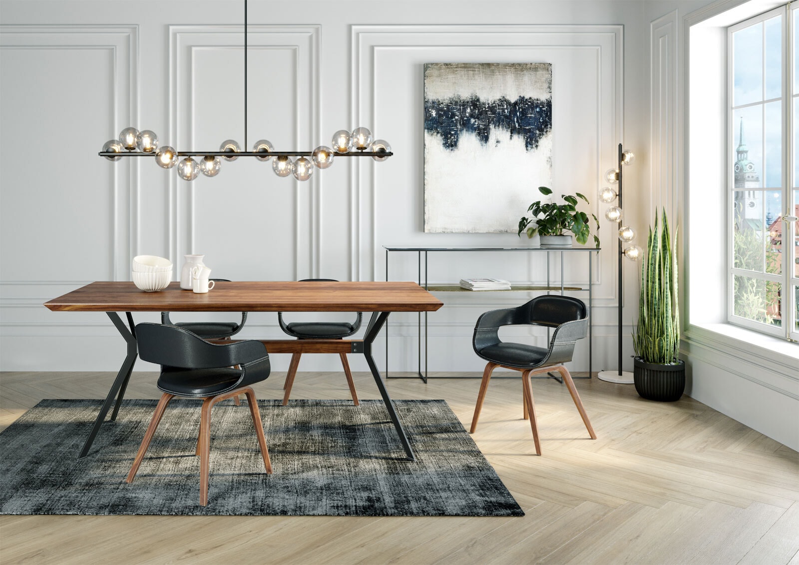KARE DESIGN Webteppich COSY ROCKY170 x 240 cm grau