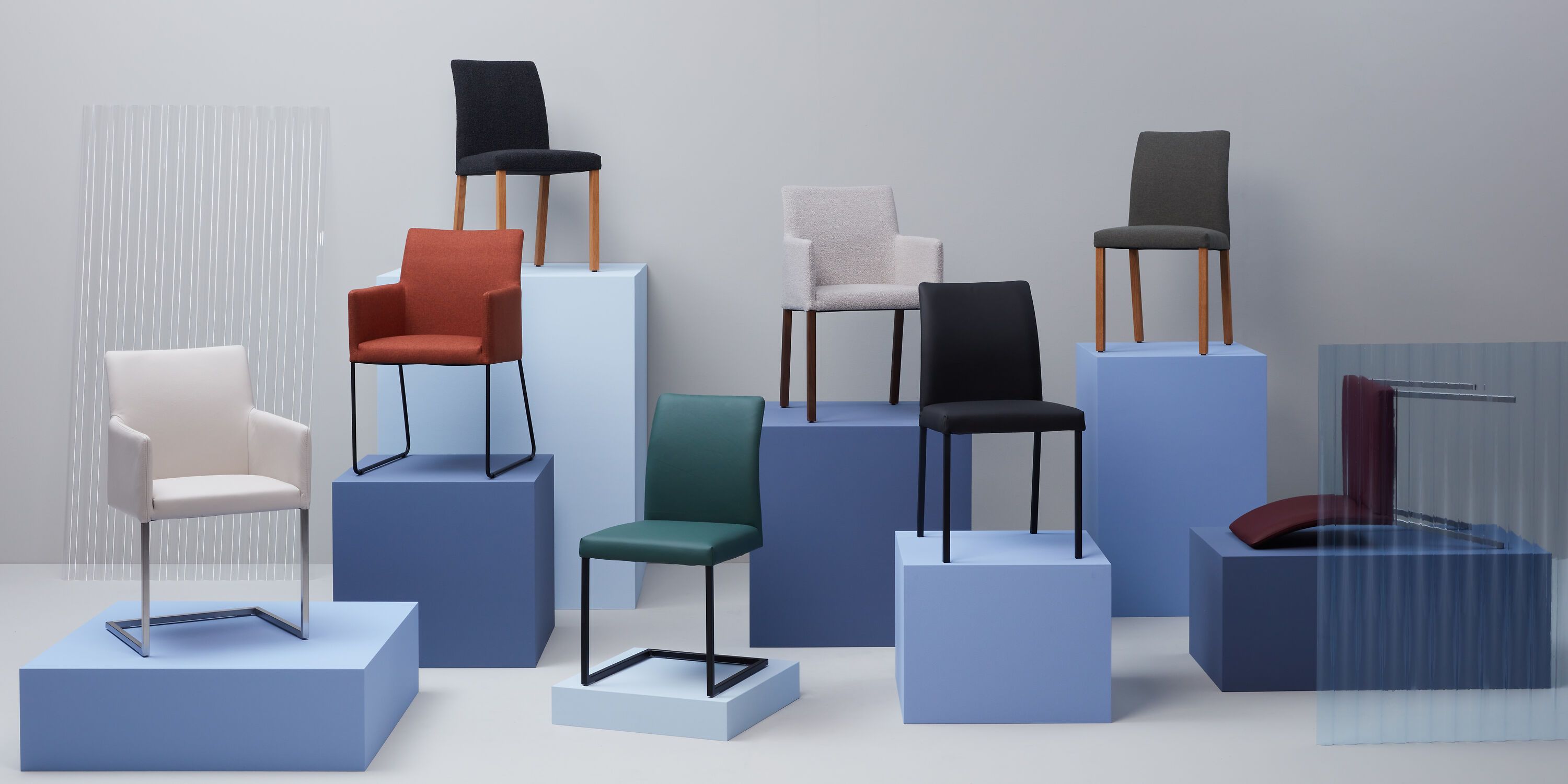 SIENA Stuhl - Bordeaux / B: 52.0 cm x T: 44.5 cm x H: 83.0 cm