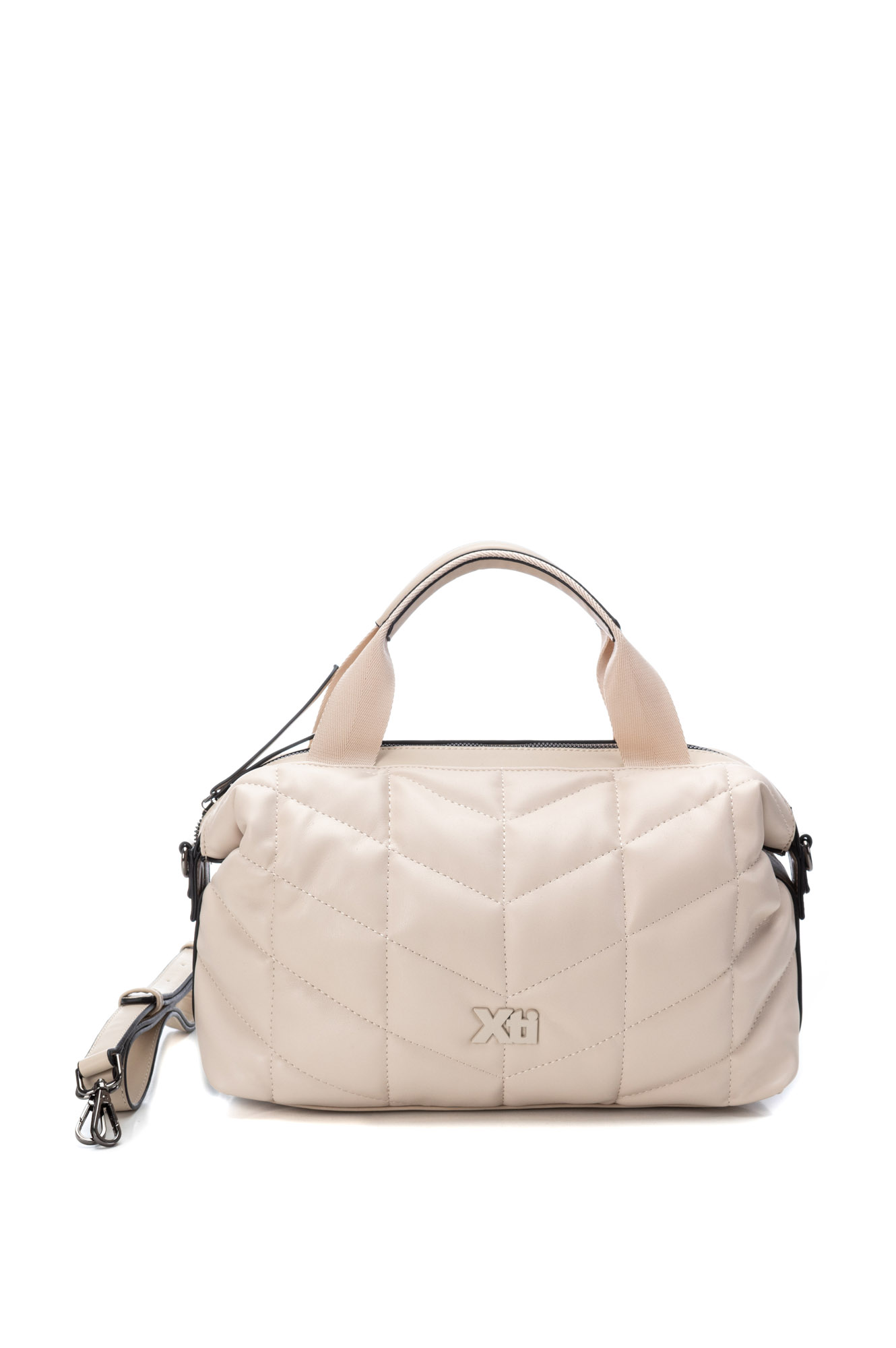 Bolsa de tecido bege para mulheres