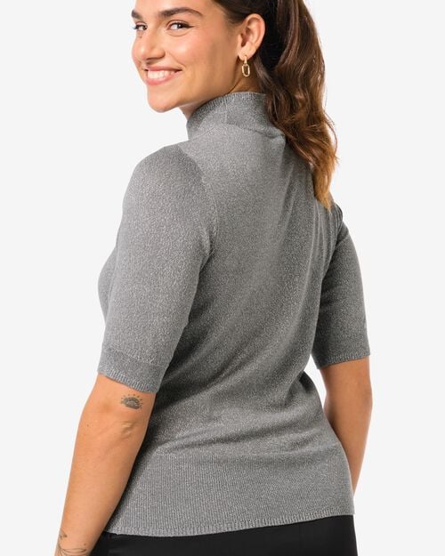 pull femme Lily à paillettes gris
