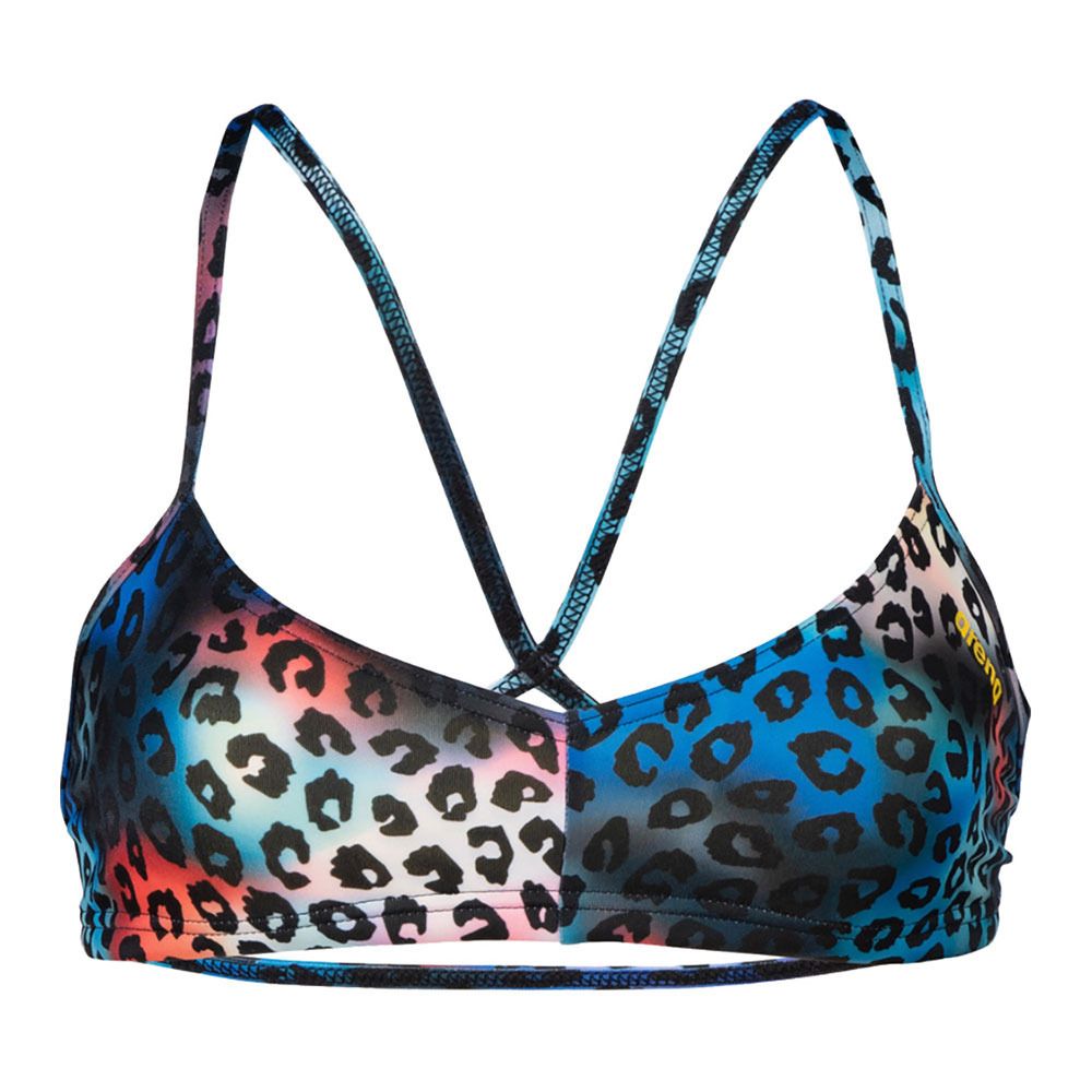 Arena BANDEAU LIVE - Haut maillot de bain Femme neon blue multi/yellow star