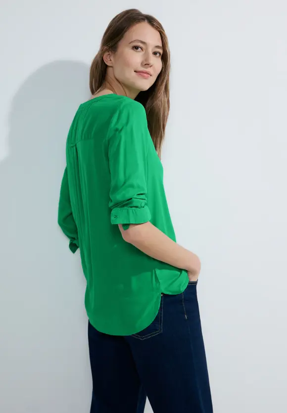 Bluse in Unifarbe - celery green