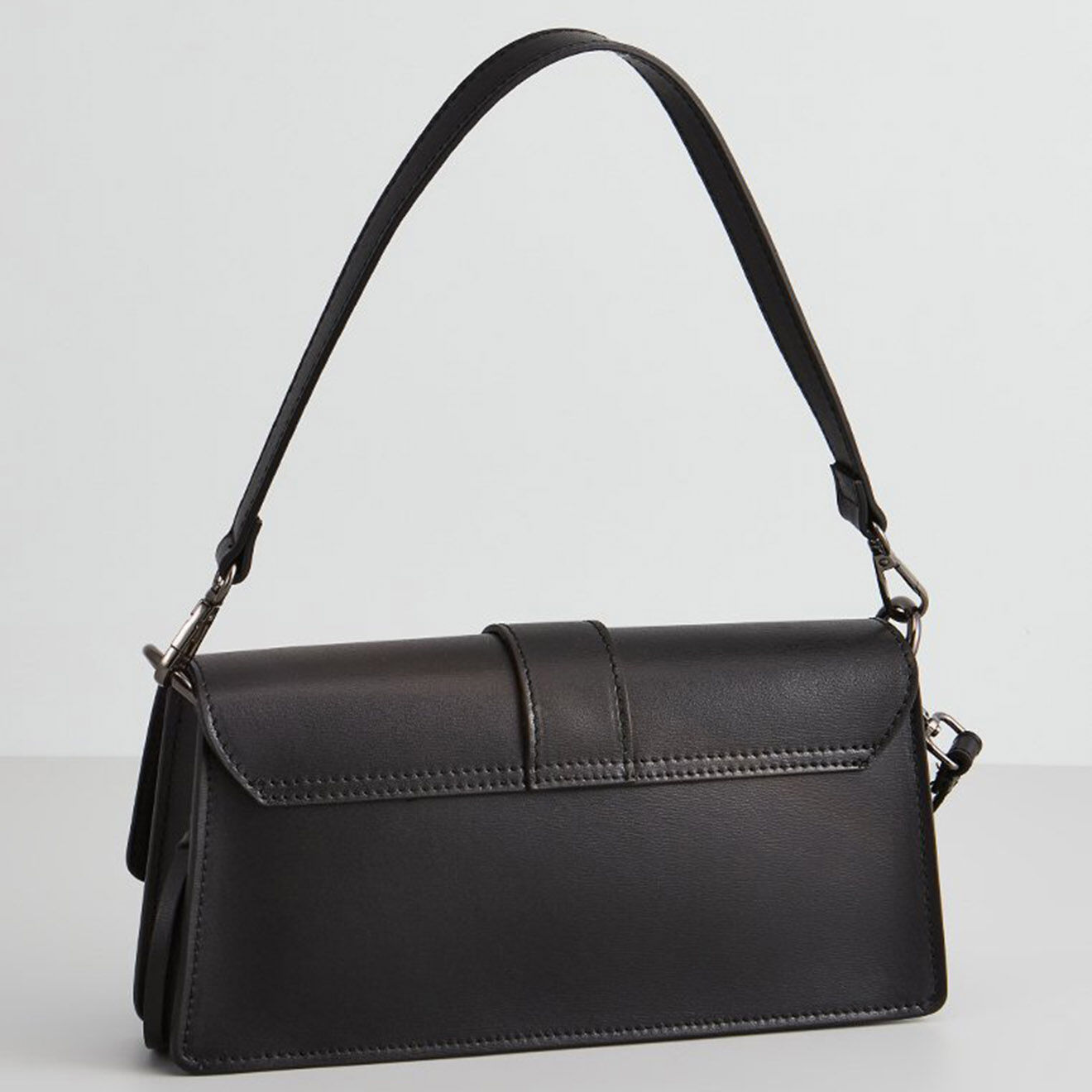 Christian Laurier Sac porté épaule en Cuir Hazel noir - 24.5x12.5x5 cm