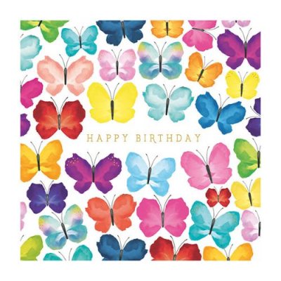 Happy Birthday Butterflies Greeting Card