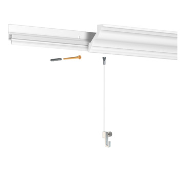 Artiteq Deco Rail schilderij ophangsysteem 4 meter wit