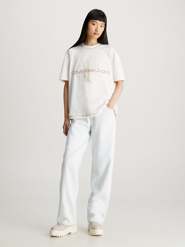 Camiseta boyfriend com monograma