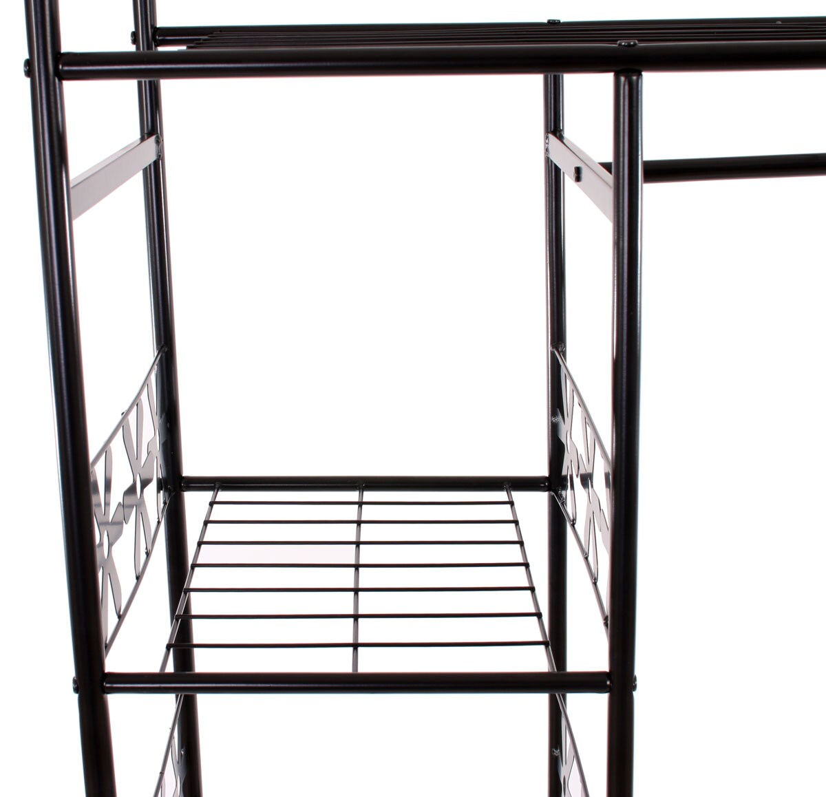 Metall-Garderobe Bern, Garderobenständer Kleiderschrank Metallregal 172x100x43cm ~ ohne Vorhang
